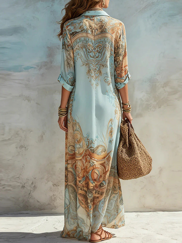 Printed Shirt Dress