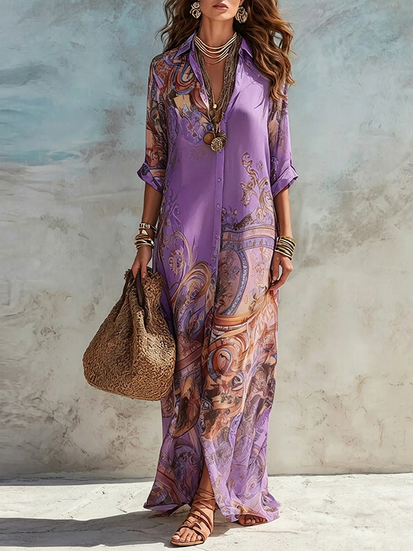 Printed Shirt Dress