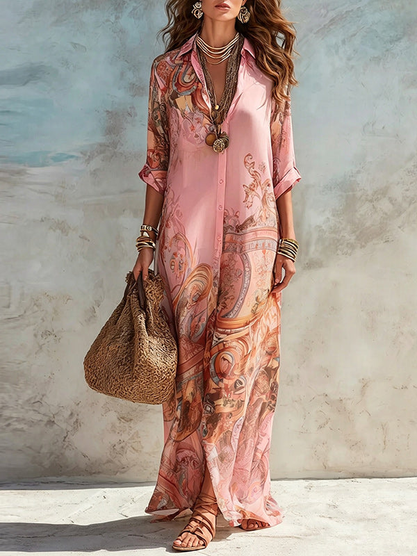 Printed Shirt Dress