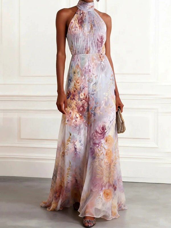 Printed Sleeveless Maxi Dress