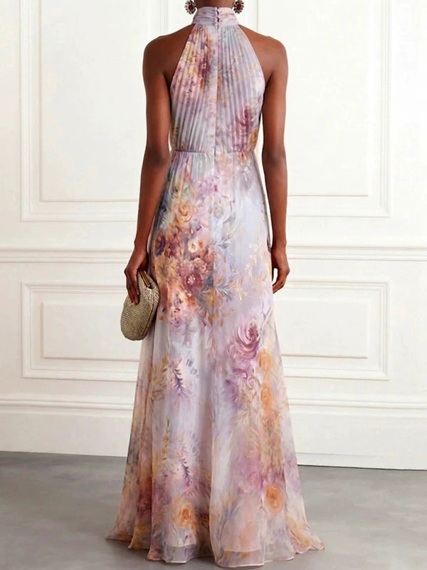 Printed Sleeveless Maxi Dress