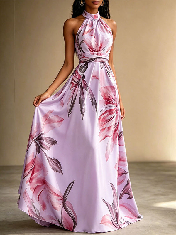 Printed Tied Sleeveless Dress