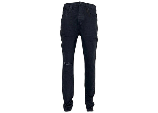 Purple Brand Knee Slit Rinse Slim Jean Black