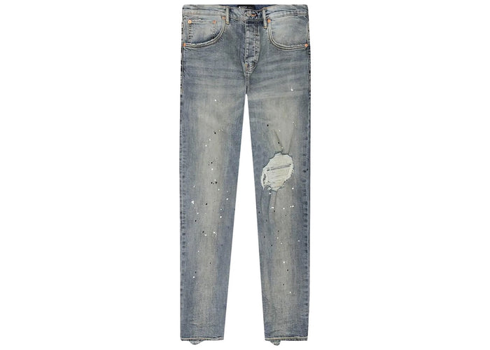 PURPLE BRAND Mid Rise Destroy Paint Jeans 'Blue'
