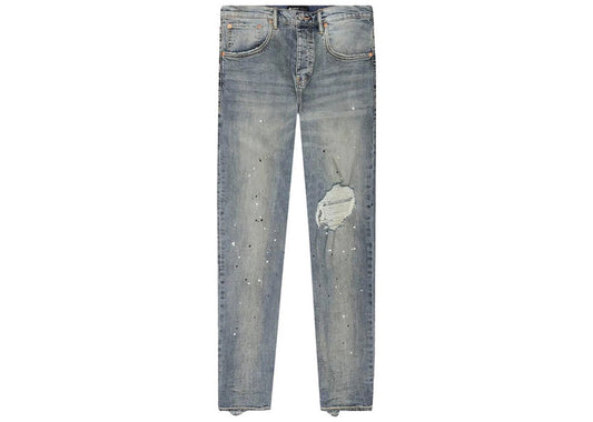 PURPLE BRAND Mid Rise Destroy Paint Jeans 'Blue'