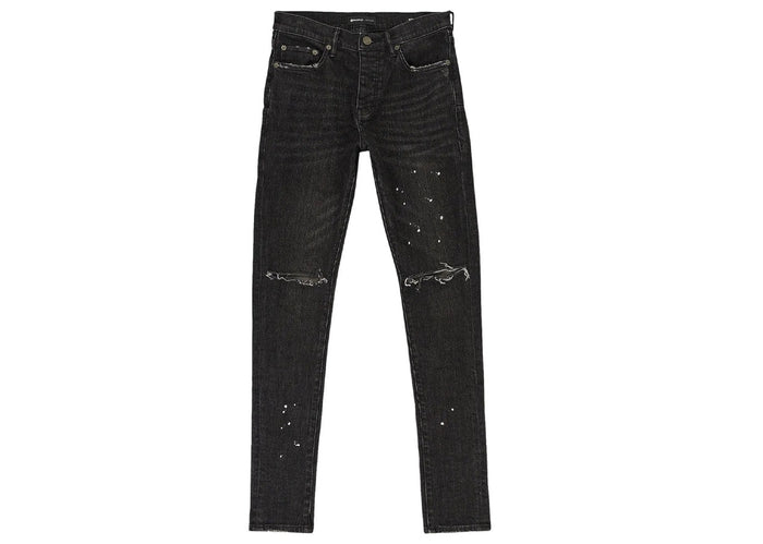 PURPLE BRAND Over Spray Skinny Jeans 'Black'
