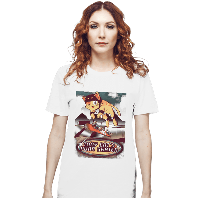 Secret_Shirts T-Shirts, Unisex / Small / White Purr Skater