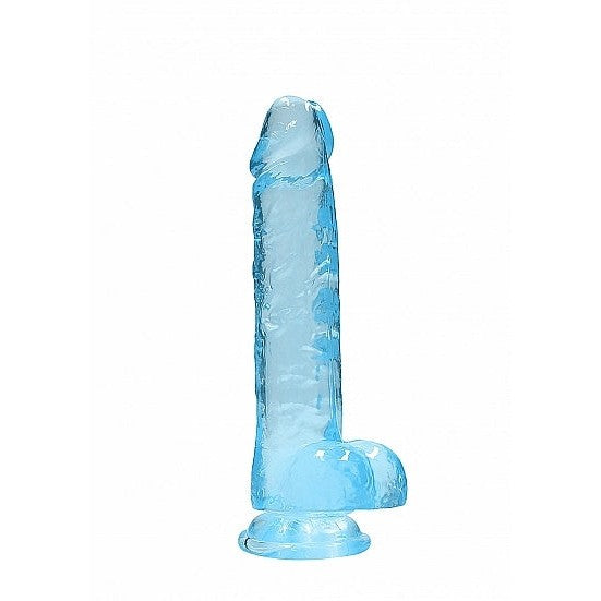 Realrock 8in Realistic Dildo with Balls - Blue | Dildos Intimates Adult Boutique