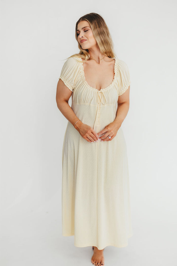 Remi Maxi Dress in Custard