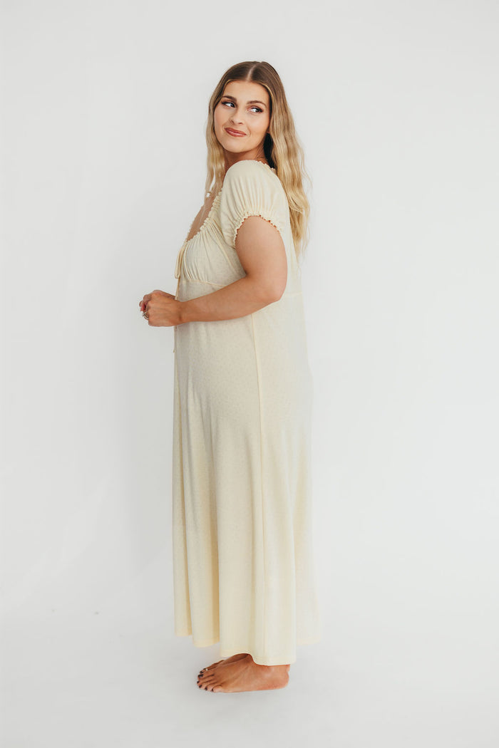 Remi Maxi Dress in Custard