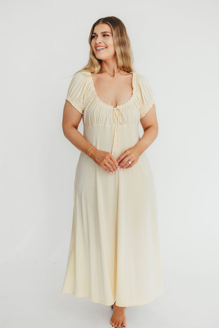 Remi Maxi Dress in Custard