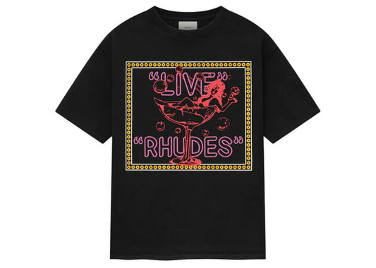 Rhude Live Rhudes Tee Vintage T-Shirt Black
