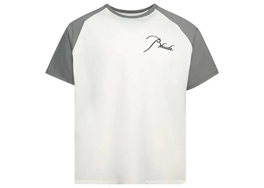 Rhude Raglan Tee White/Elephant