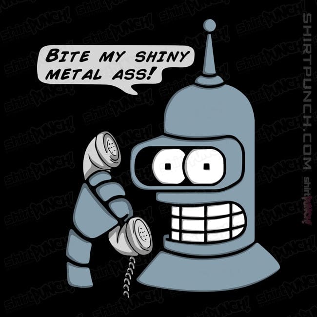 Secret_Shirts Magnets / 3"x3" / Black Robot On The Phone