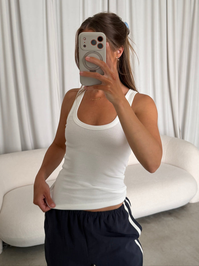 Rochelle Tank Top in White