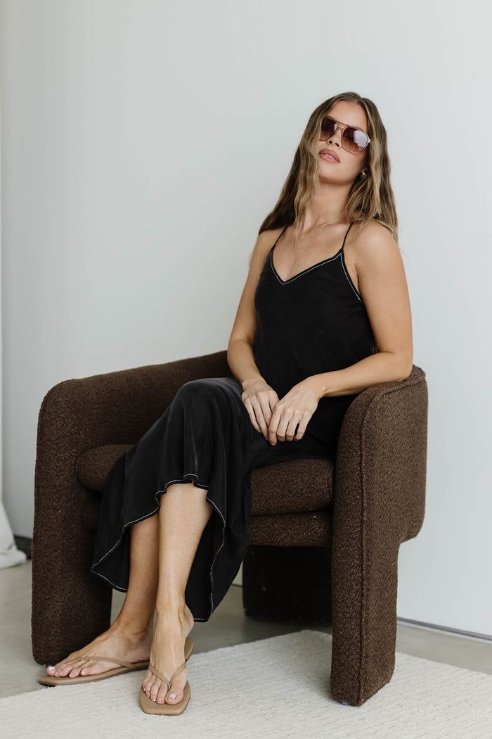 Romana Cami Top and Skirt Set in Black *Final Sale*
