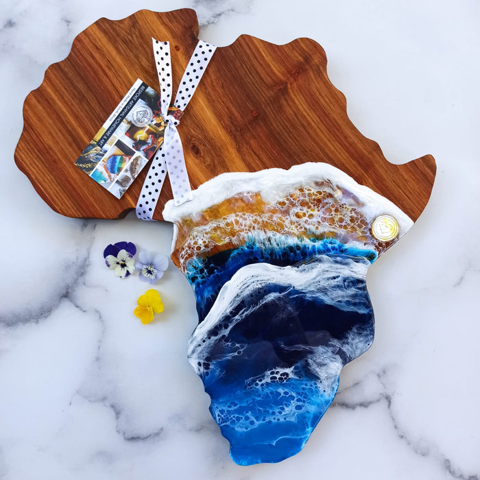 Ruby Tuesday Resin Kiaat Africa Ocean Serving Board