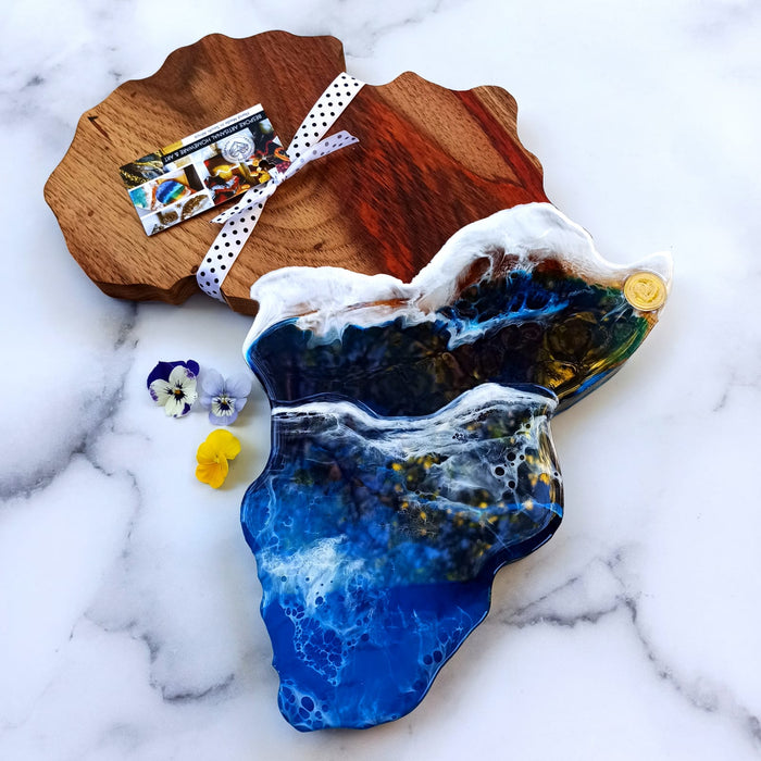 Ruby Tuesday Resin Kiaat Africa Ocean Serving Board