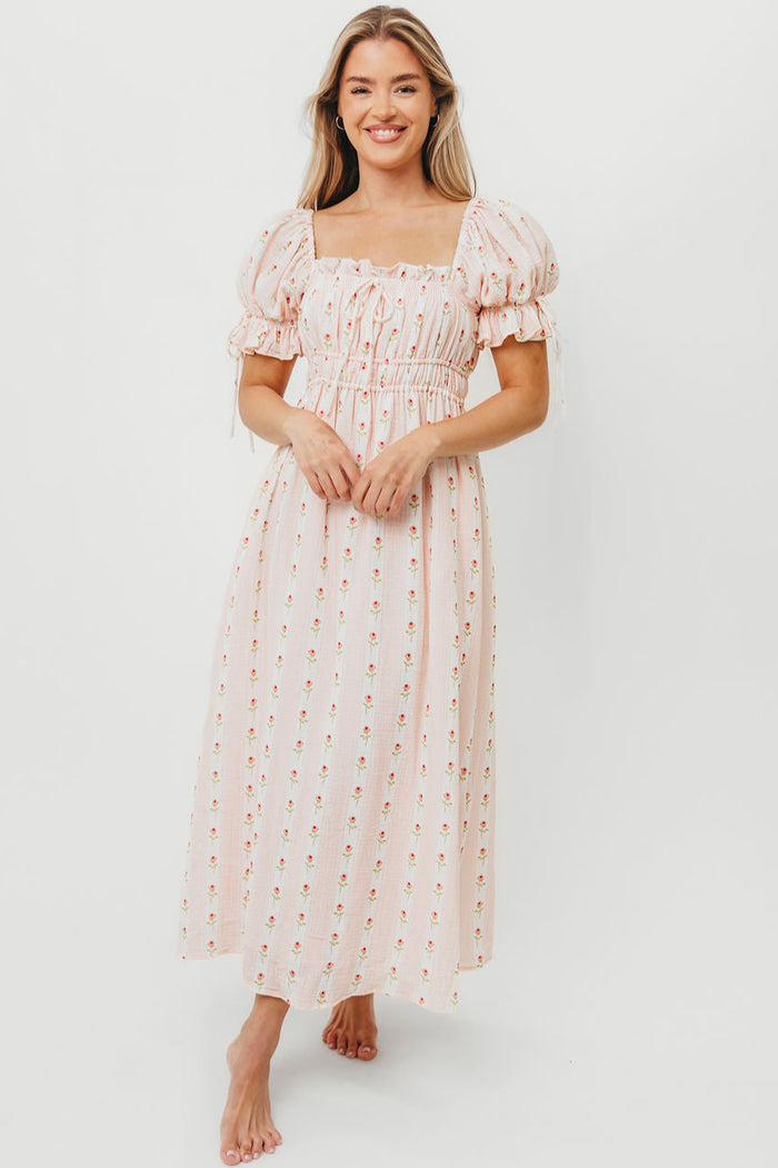 Savanna 100% Cotton Dress in Pink Rose - Bump Friendly & Inclusive Sizing