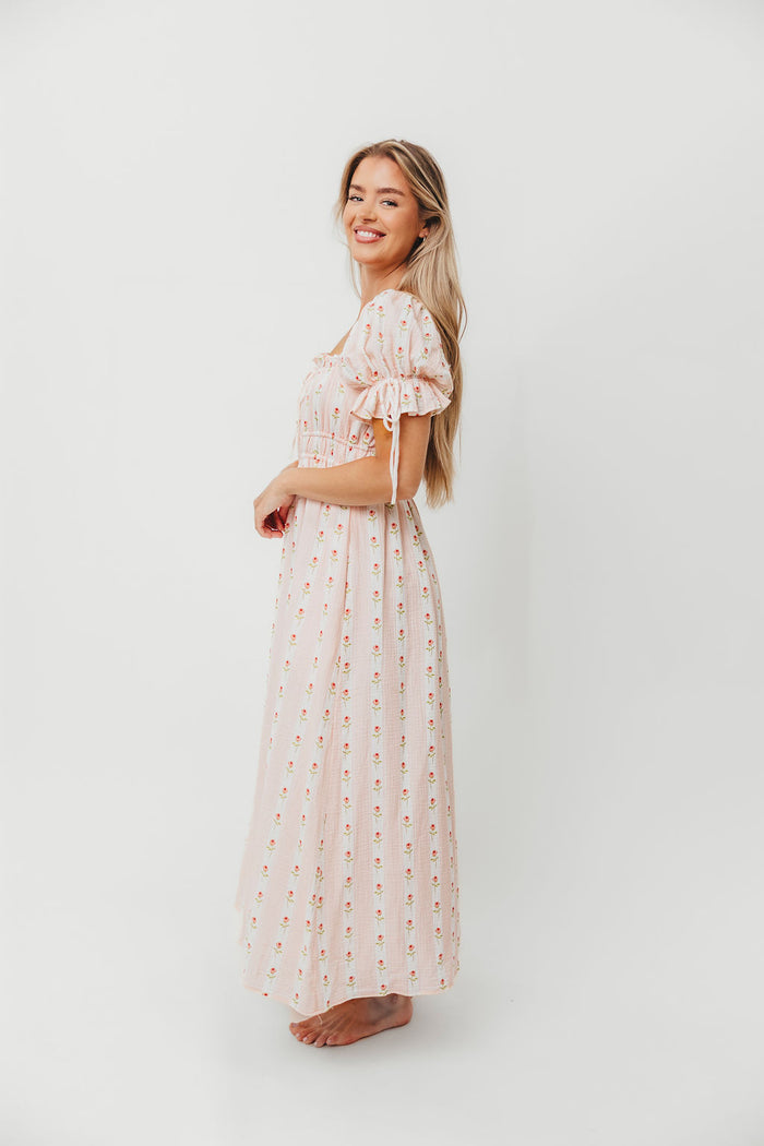 Savanna 100% Cotton Dress in Pink Rose - Bump Friendly & Inclusive Sizing