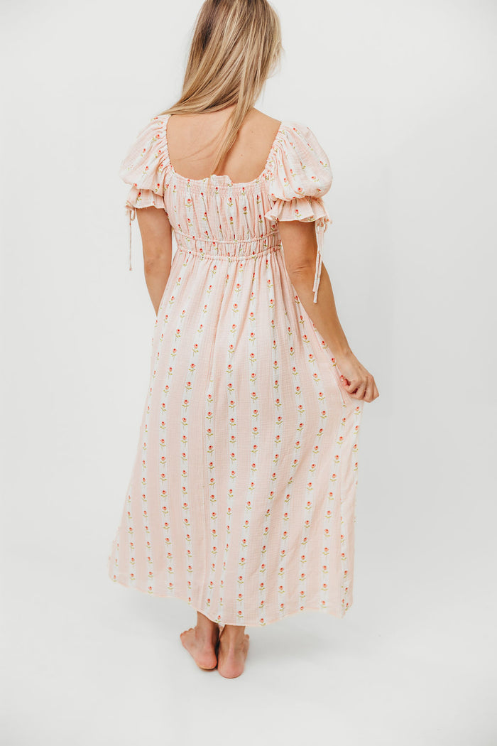 Savanna 100% Cotton Dress in Pink Rose - Bump Friendly & Inclusive Sizing