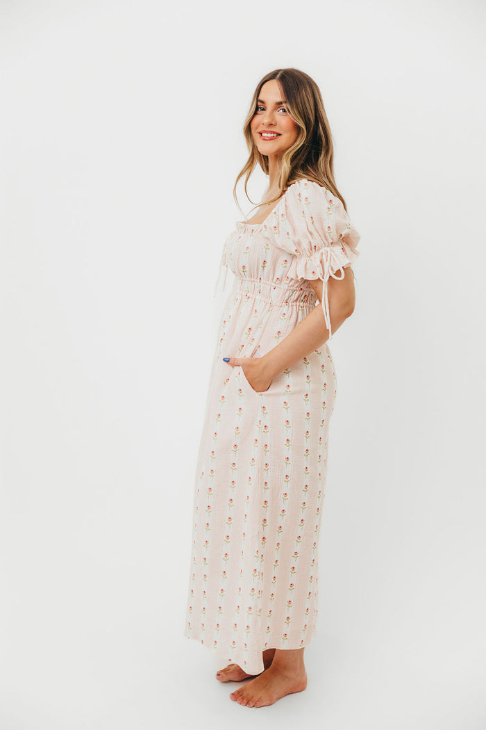 Savanna 100% Cotton Dress in Pink Rose - Bump Friendly & Inclusive Sizing