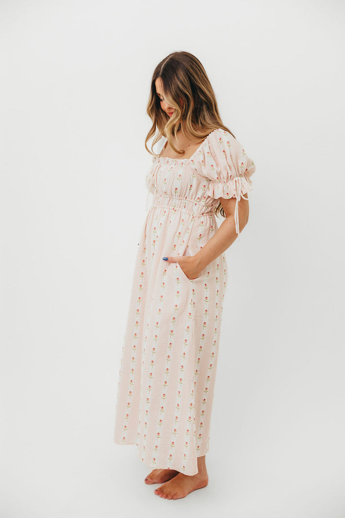 Savanna 100% Cotton Dress in Pink Rose - Bump Friendly & Inclusive Sizing