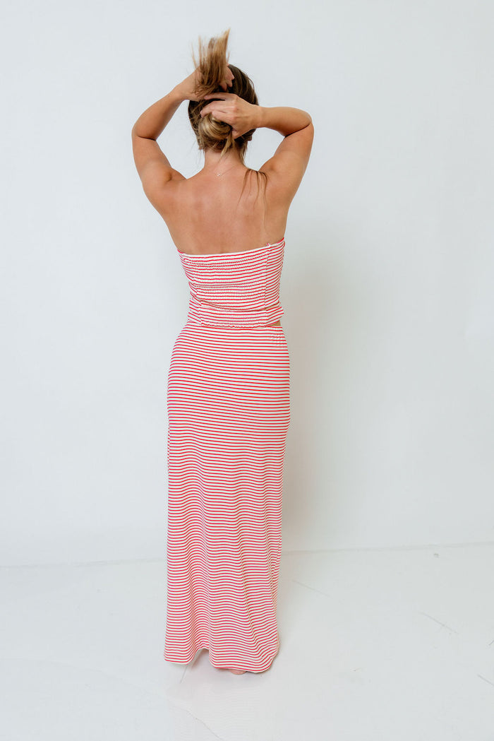 Shannon Striped Set in Red *Final Sale*