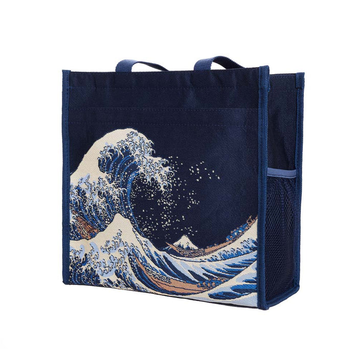 SHOP-BM-WAVE | Great Wave off Kanagawa Navy Blue Shopper Bag