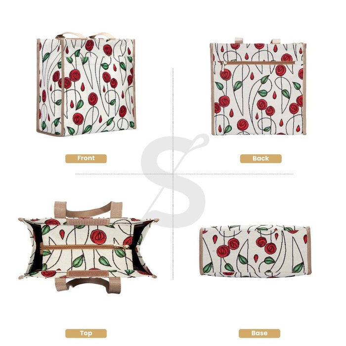 SHOP-RMSP | RENNIE MACKINTOSH SIMPLE ROSE SHOPPER BAG