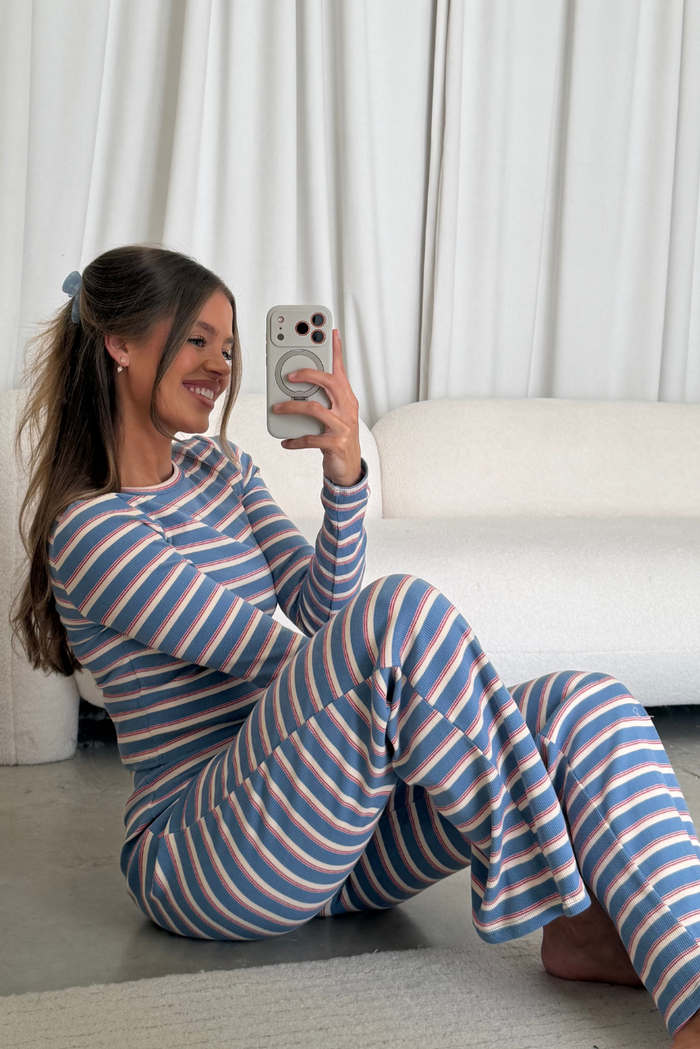 Simone Striped Set in Blue Multi