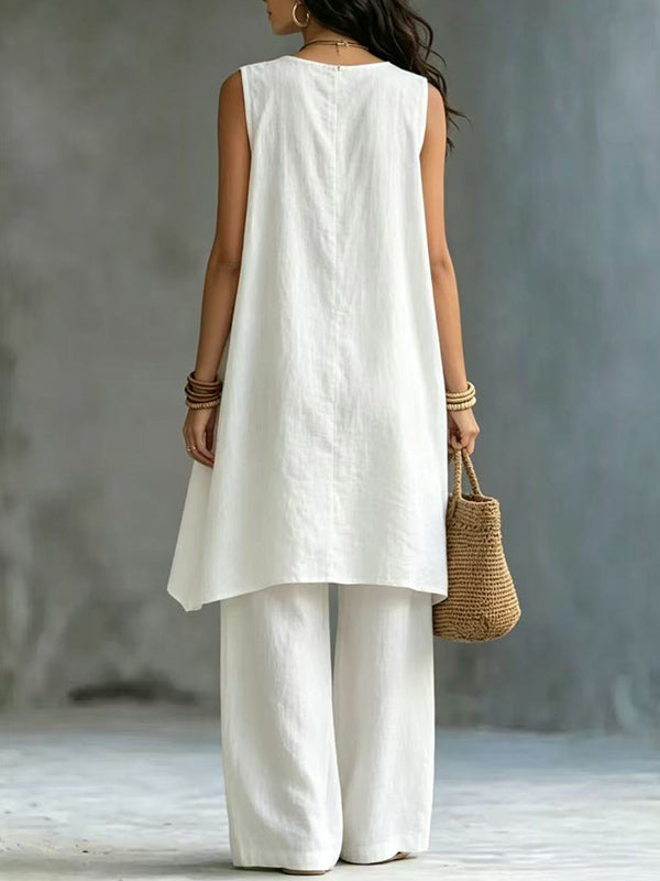 Sleeveless Tunic Top & Pants Set