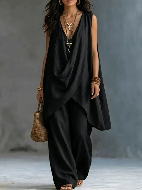 Sleeveless Tunic Top & Pants Set