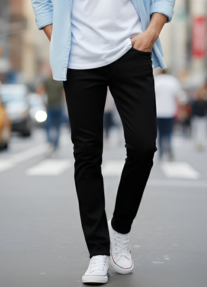 Slim Men Black Jeans
