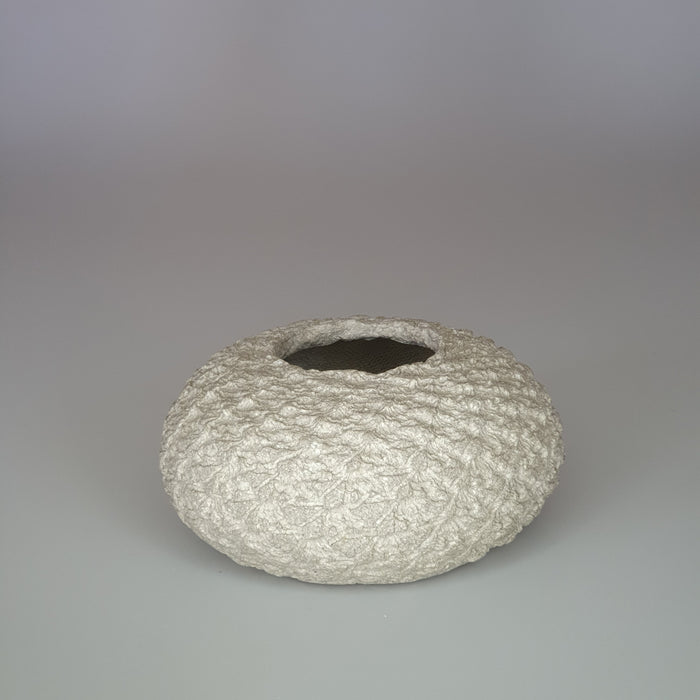 Small Natural Fiber Pebble Vessel