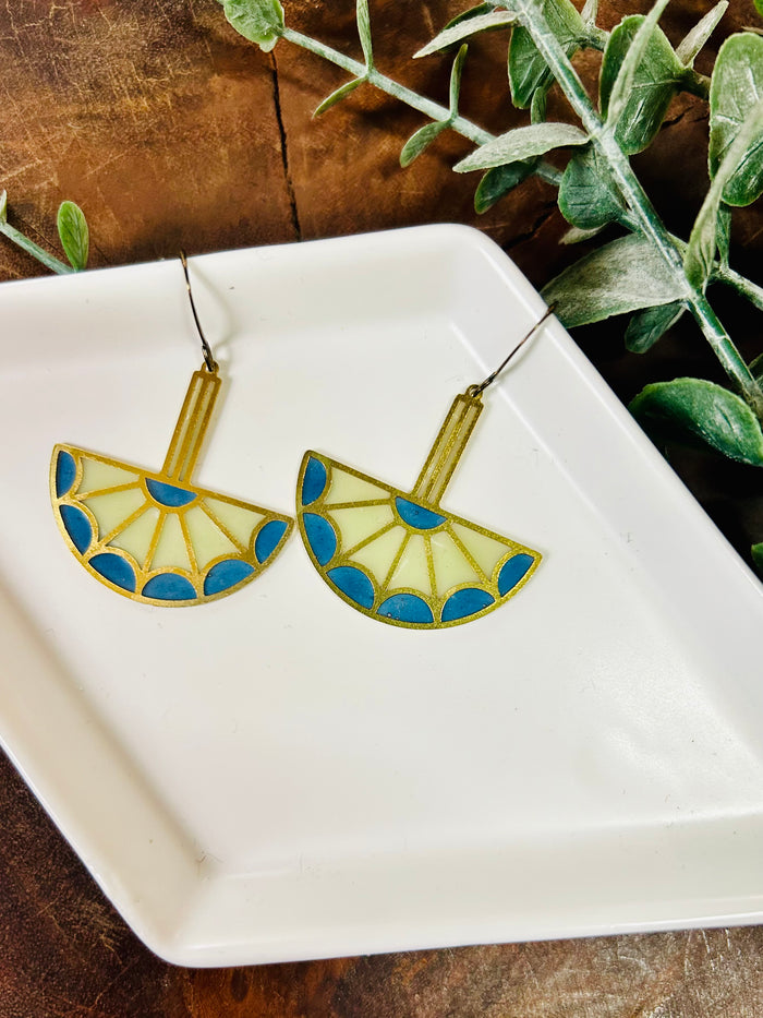 Solara Stained Glass Resin Earrings