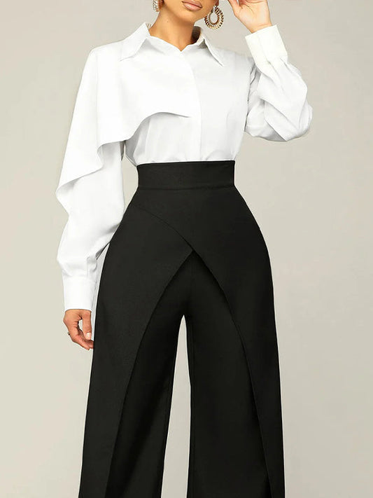 Solid Draped Shirt