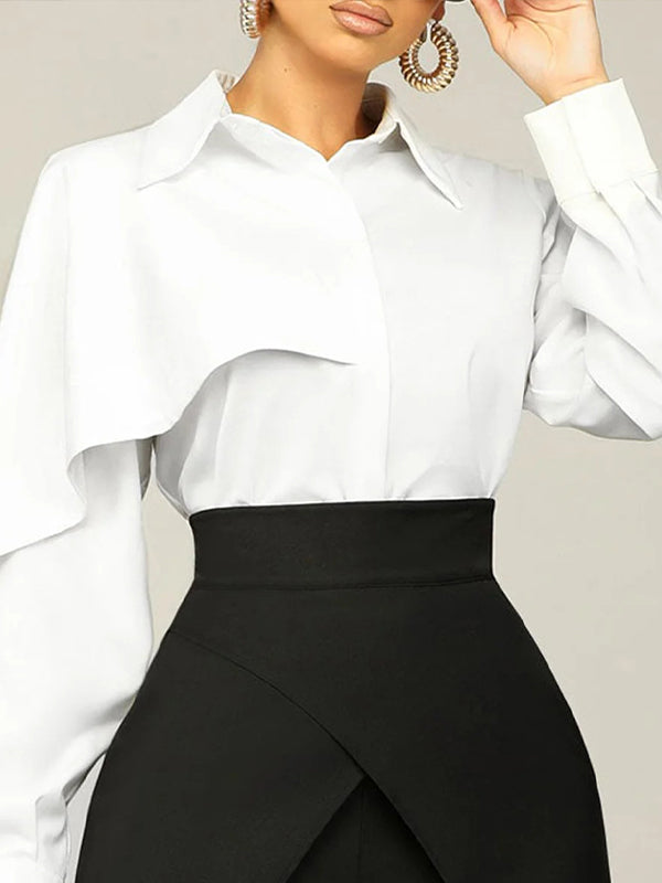 Solid Draped Shirt