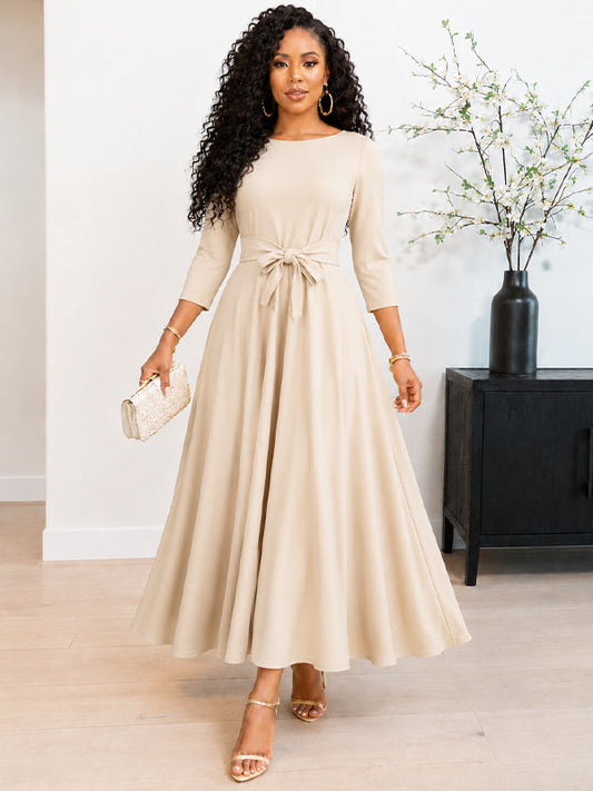 Solid Tied-Front Dress