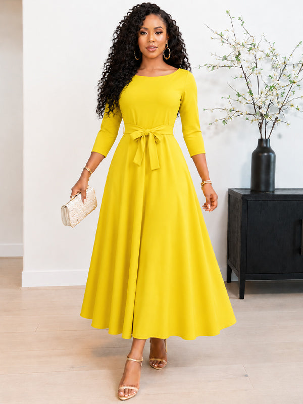 Solid Tied-Front Dress