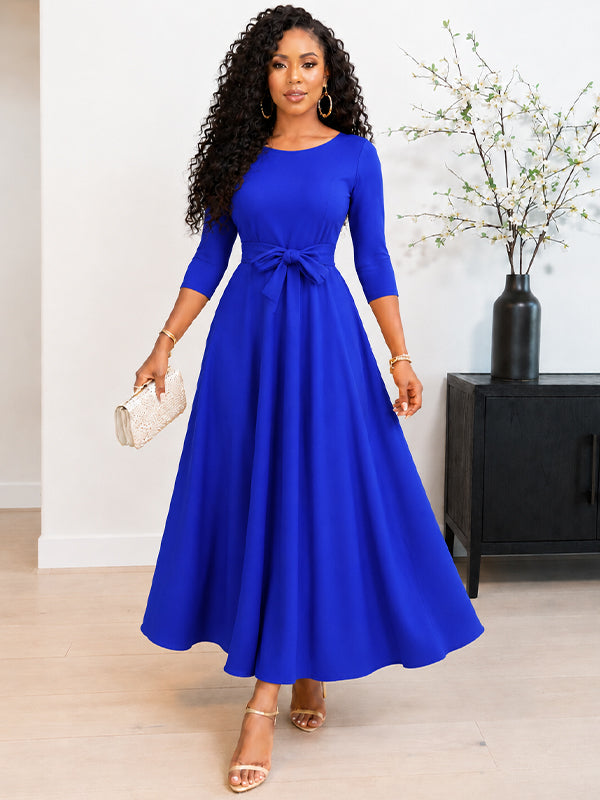 Solid Tied-Front Dress