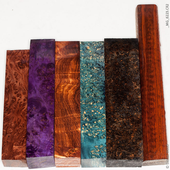Stabilized assorted wood pen blanks 6 pcs