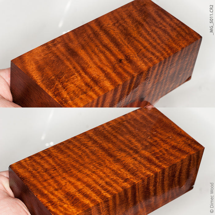 Stabilized quilted mango wood block