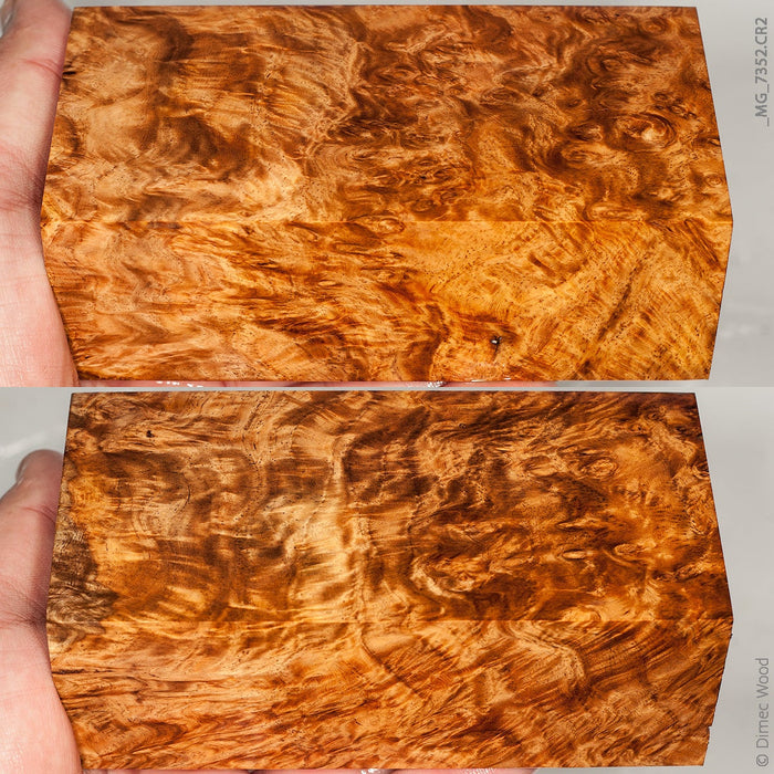 Stabilized wood amboyna burl block