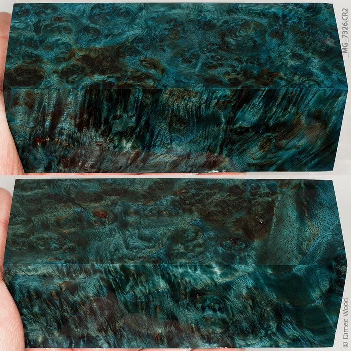 Stabilized wood amboyna burl block