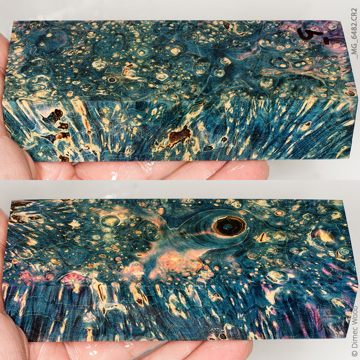 Stabilized wood box elder burl block
