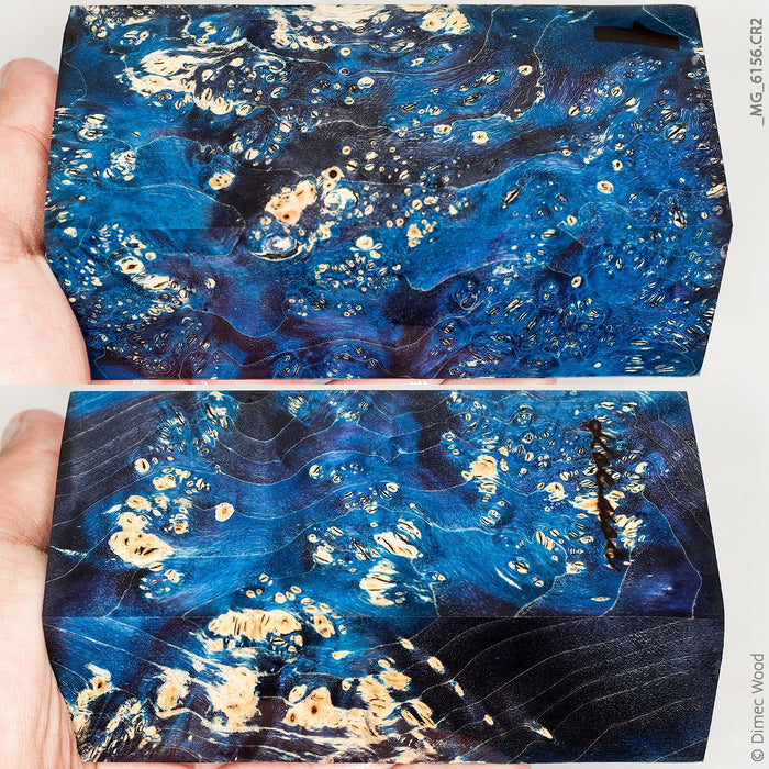 Stabilized wood box elder burl block