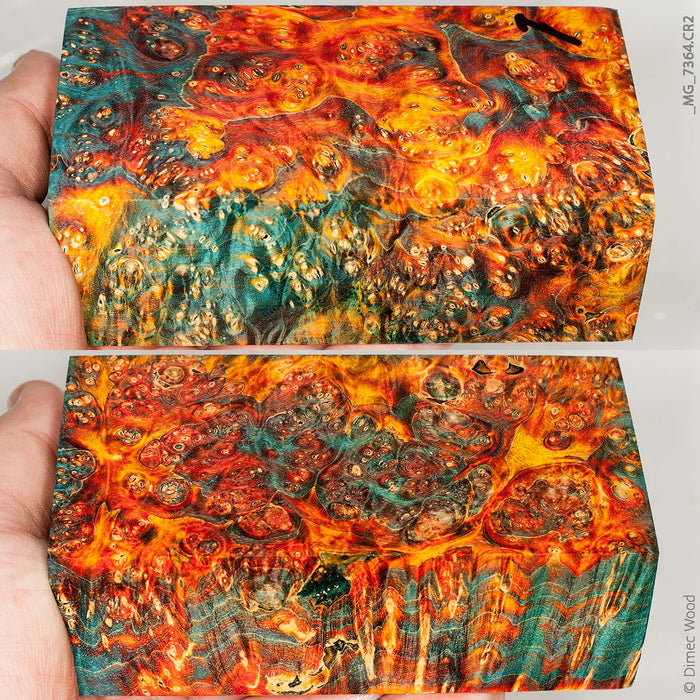 Stabilized wood box elder burl block