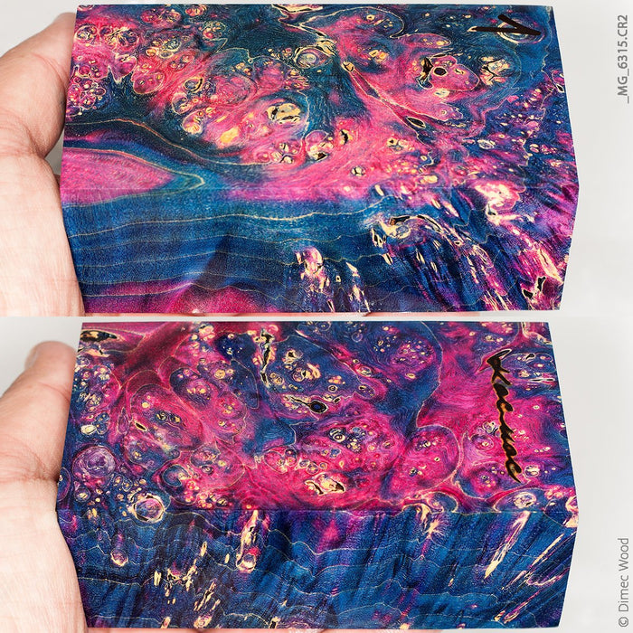 Stabilized wood box elder burl block