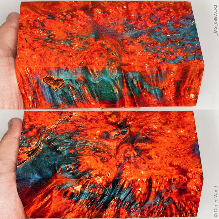 Stabilized wood box elder burl block